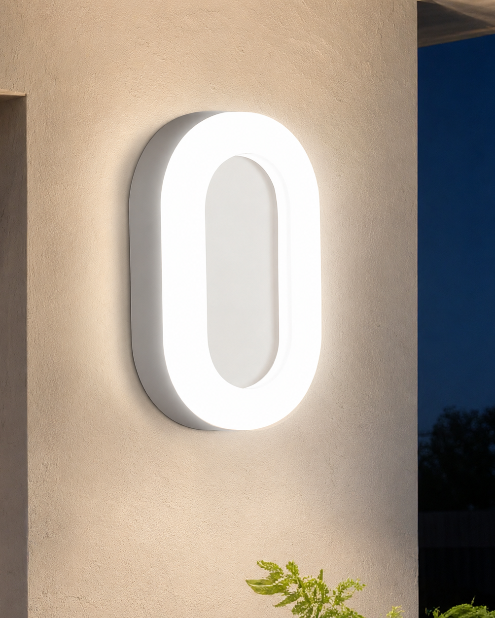 Aplique LED Ovalado Blanco