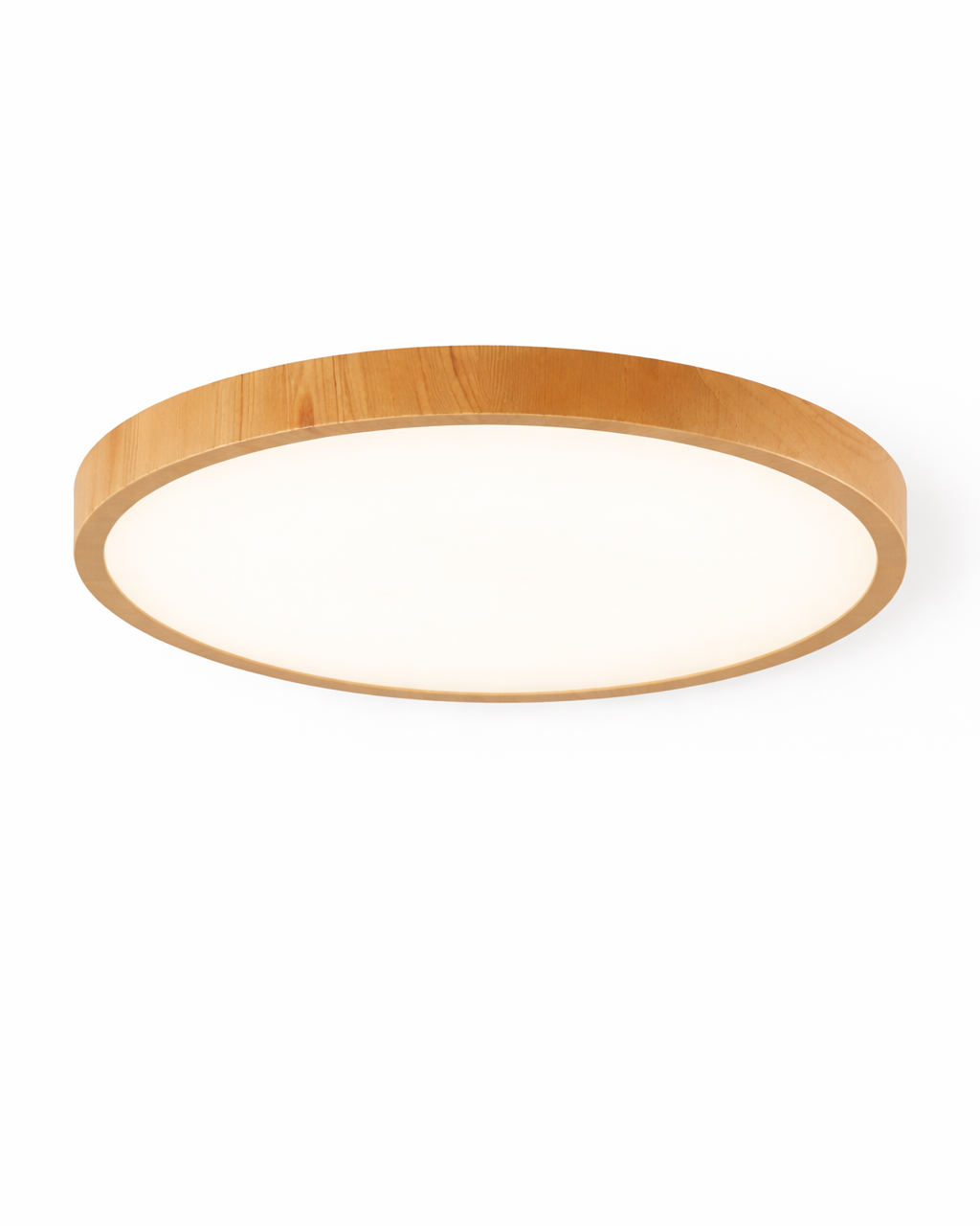 Lámpara de Techo LED Redonda Ultrafina Nogal Moderna