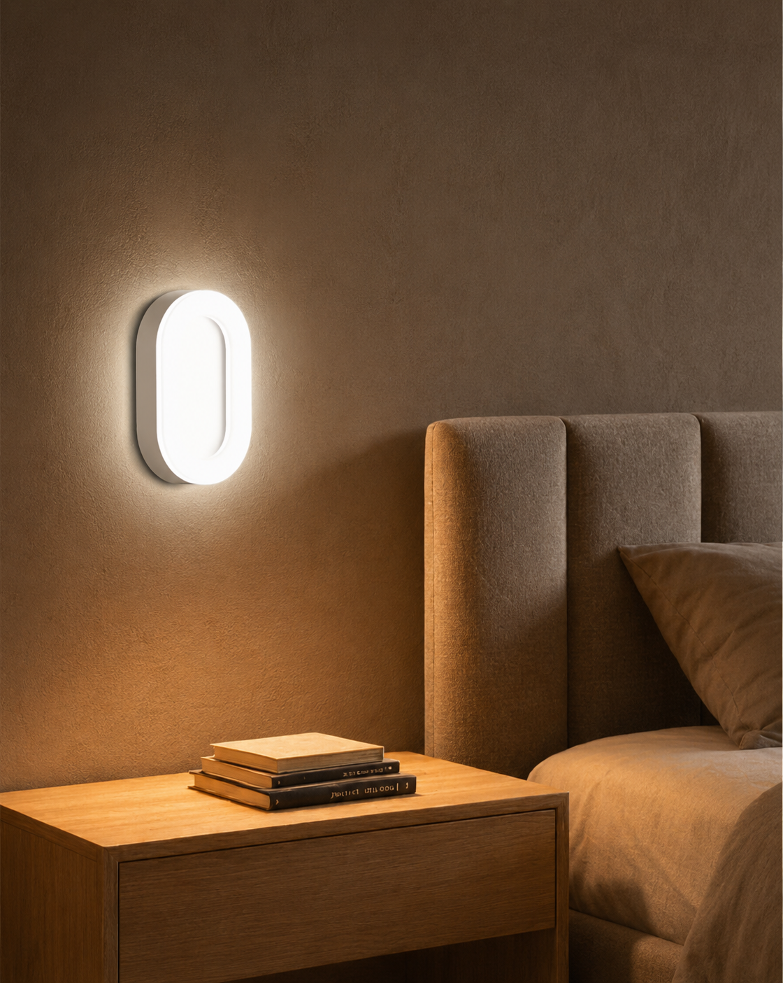 Aplique LED Ovalado Blanco