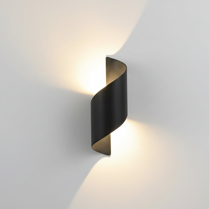 Aplique LED Exterior Moderno en Espiral Impermeable